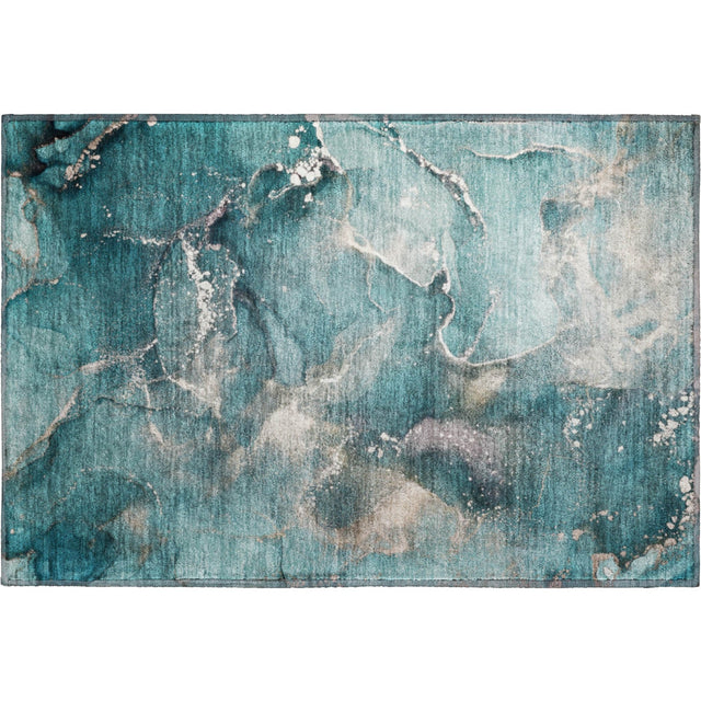 Dalyn Odyssey OY11 Teal Rug rectangular rug