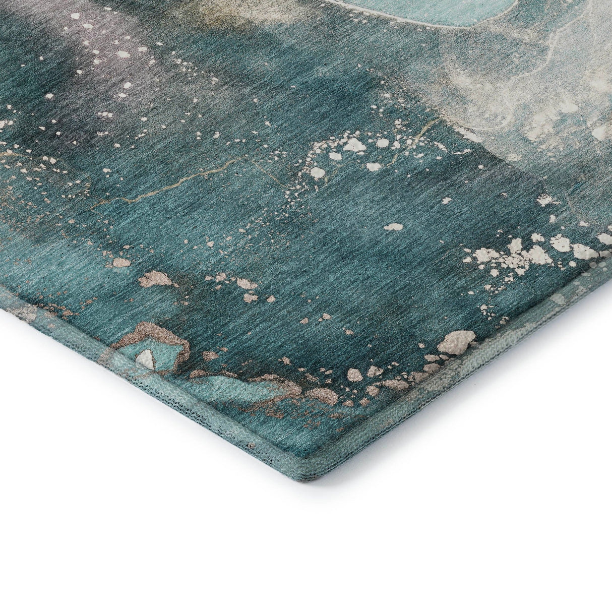Dalyn Odyssey OY11 Teal Rug corner detail