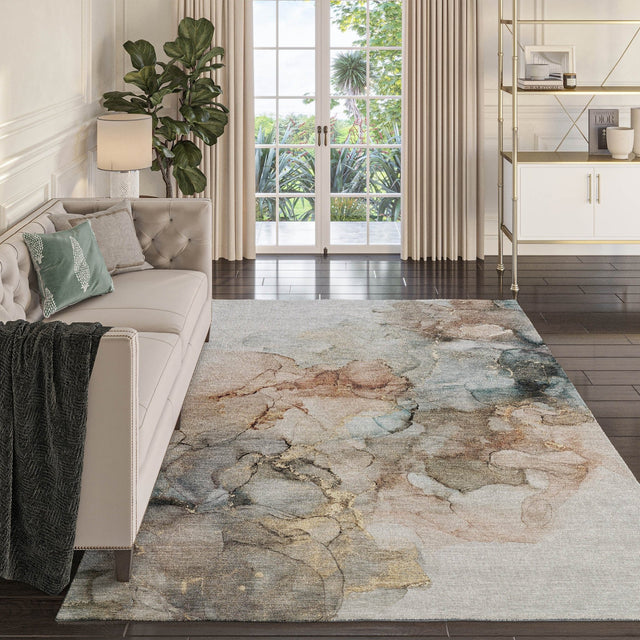 Dalyn Odyssey OY12 Tan Rug shown in a room