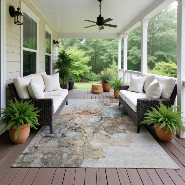 Dalyn Odyssey OY12 Tan Rug outdoor lifestyle image
