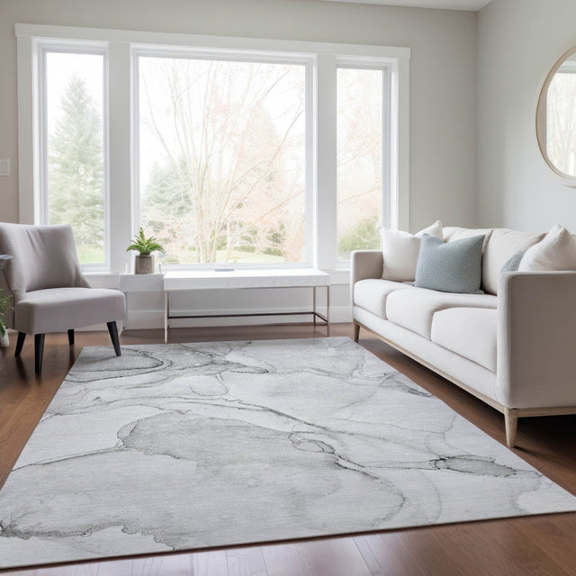 Dalyn Odyssey OY13 Gray Rug shown in a room