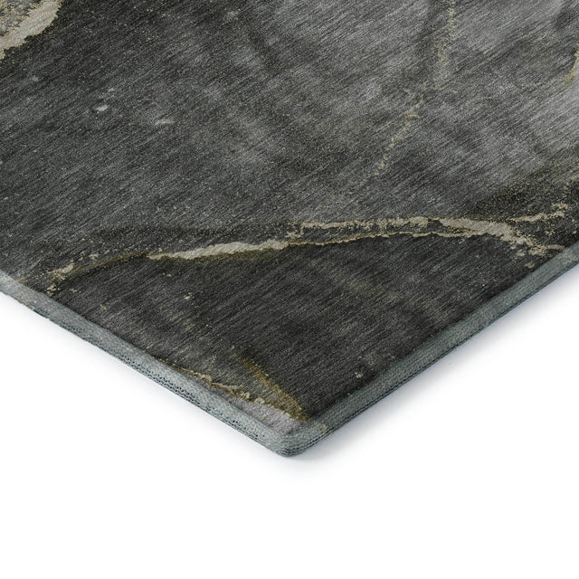 Dalyn Odyssey OY14 Charcoal Rug corner detail