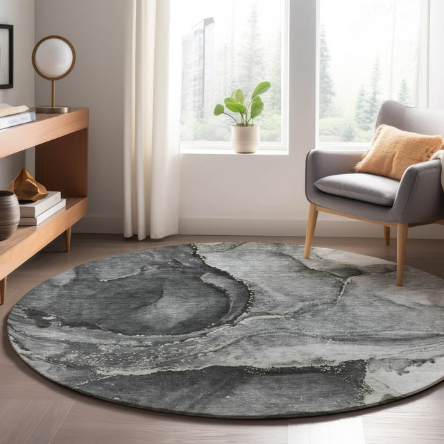 Dalyn Odyssey OY14 Charcoal Rug shown in a room