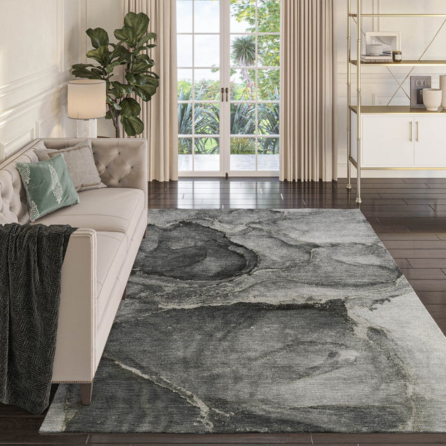 Dalyn Odyssey OY14 Charcoal Rug shown in a room