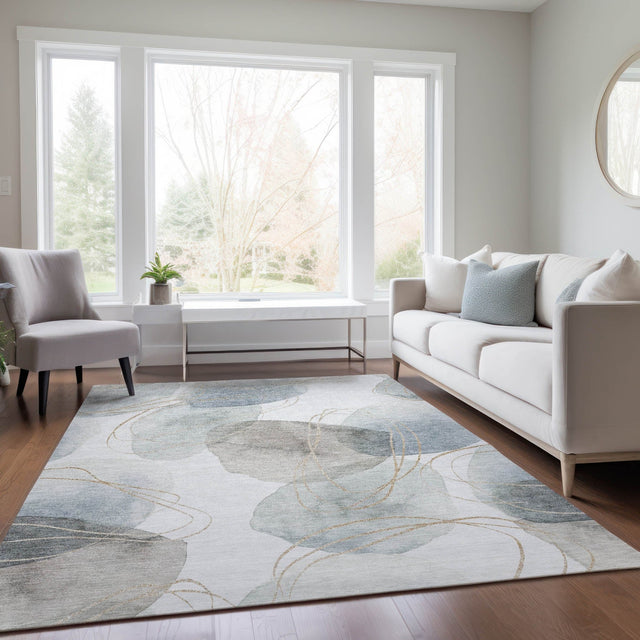 Dalyn Odyssey OY15 Pearl Rug shown in a room