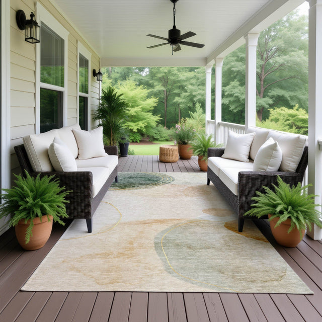 Dalyn Odyssey OY16 Beige Rug outdoor lifestyle image