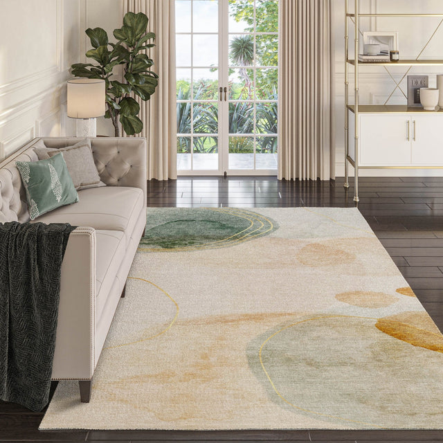 Dalyn Odyssey OY16 Beige Rug shown in a room