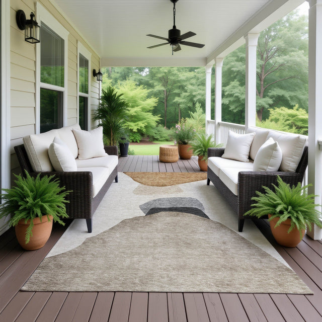Dalyn Odyssey OY17 Taupe Rug outdoor lifestyle image