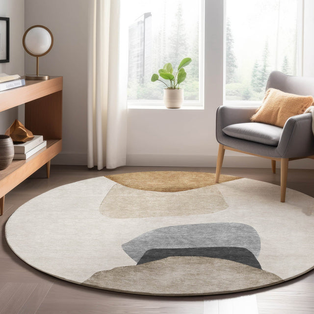 Dalyn Odyssey OY17 Taupe Rug shown in a room
