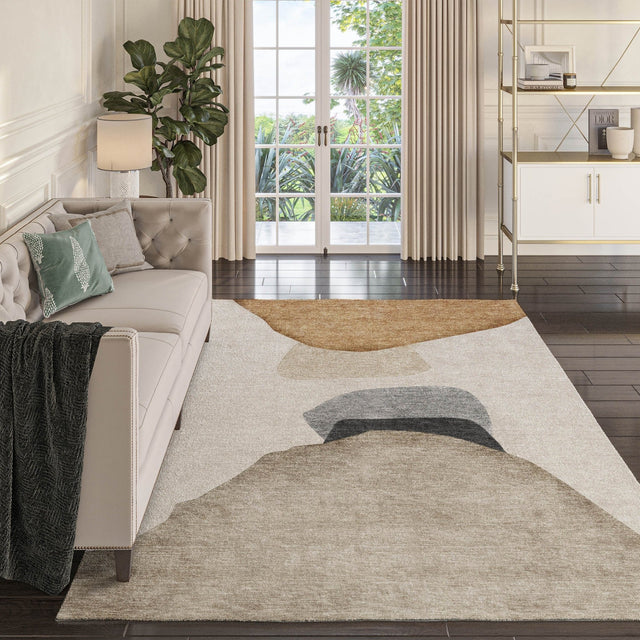 Dalyn Odyssey OY17 Taupe Rug shown in a room