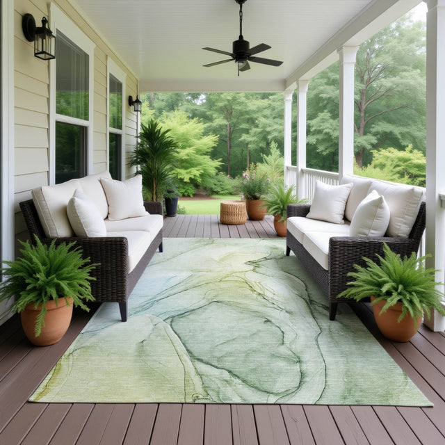 Dalyn Odyssey OY2 Aloe Rug outdoor lifestyle image