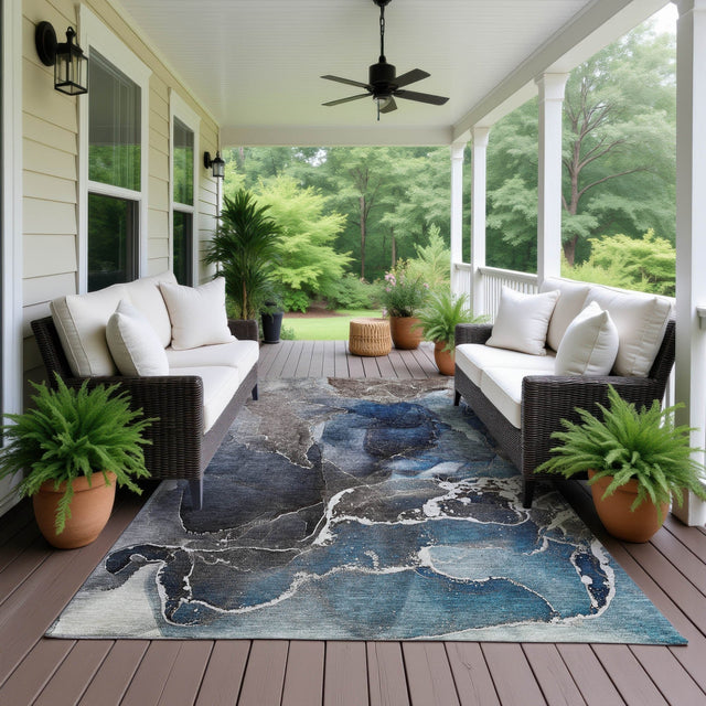 Dalyn Odyssey OY3 Blue Rug outdoor lifestyle image