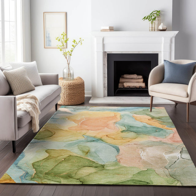 Dalyn Odyssey OY4 Beige Rug shown in a room