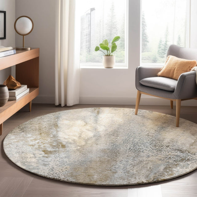 Dalyn Odyssey OY5 Taupe Rug shown in a room