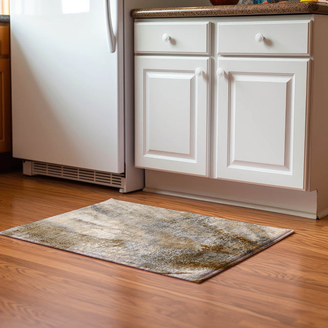 Dalyn Odyssey OY5 Taupe Rug shown in a room