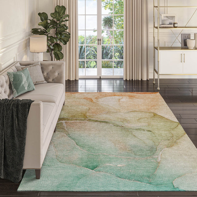 Dalyn Odyssey OY6 Taupe Rug shown in a room
