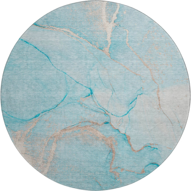 Dalyn Odyssey OY7 Teal Rug round rug