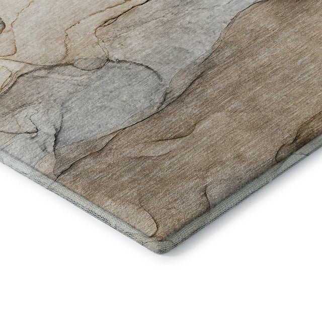 Dalyn Odyssey OY8 Brown Rug corner detail