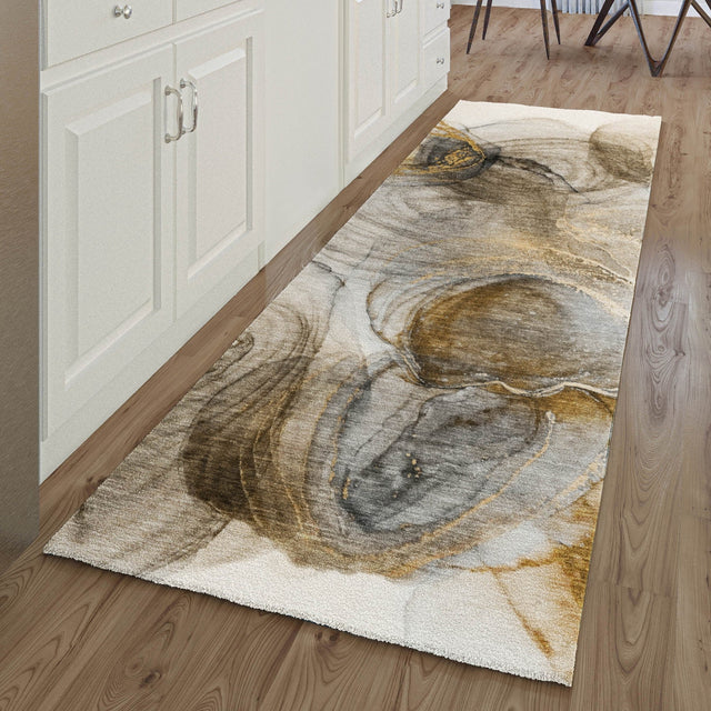Dalyn Odyssey OY9 Beige Rug shown in a room