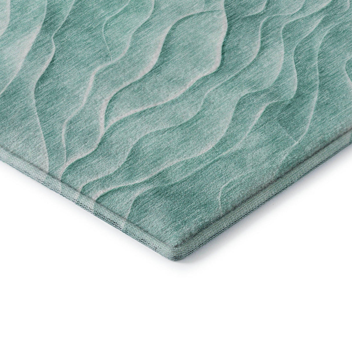 Dalyn Pacifica PA1 Aqua Rug corner detail