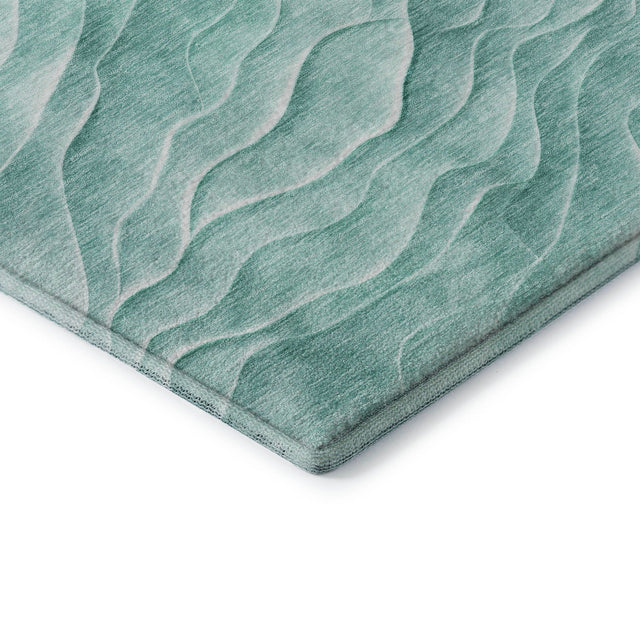 Dalyn Pacifica PA1 Aqua Rug corner detail
