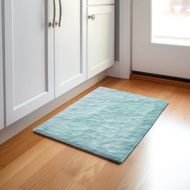 Dalyn Pacifica PA1 Aqua Rug shown in a room