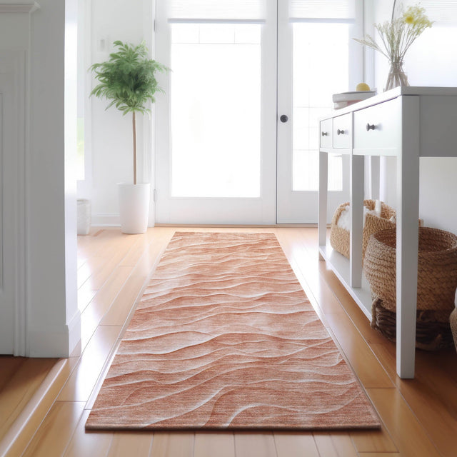 Dalyn Pacifica PA1 Coral Rug shown in a room
