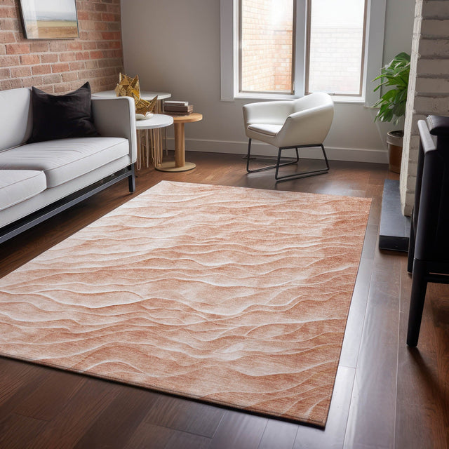 Dalyn Pacifica PA1 Coral Rug shown in a room