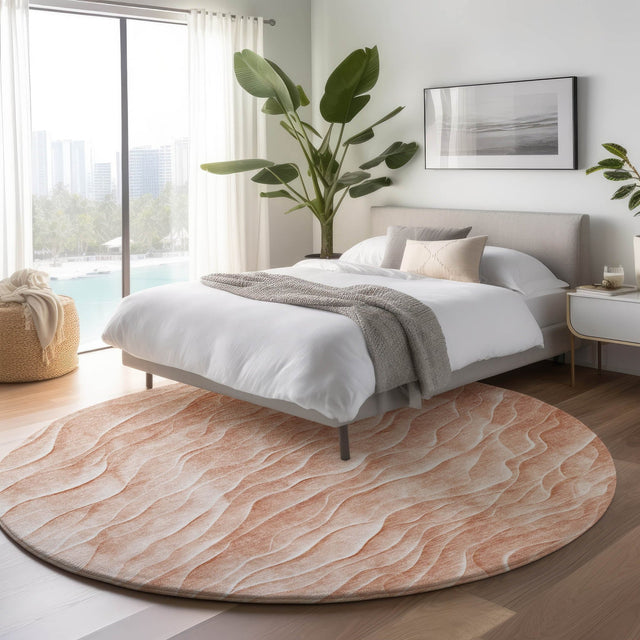 Dalyn Pacifica PA1 Coral Rug shown in a room