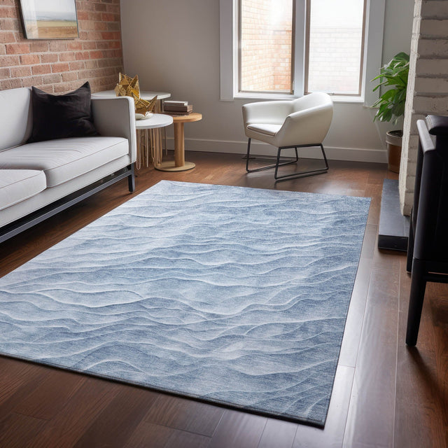 Dalyn Pacifica PA1 Denim Rug shown in a room