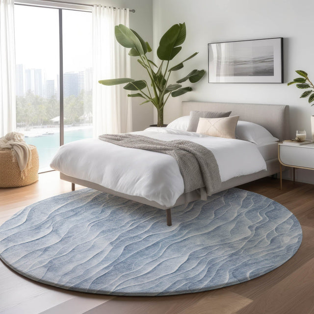 Dalyn Pacifica PA1 Denim Rug shown in a room