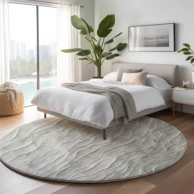 Dalyn Pacifica PA1 Taupe Rug shown in a room