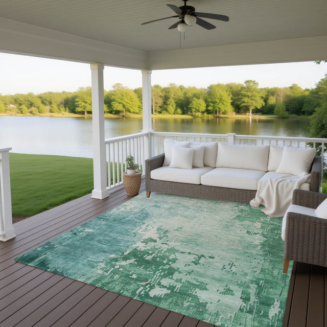 Dalyn Pacifica PA11 Emerald Rug outdoor lifestyle image