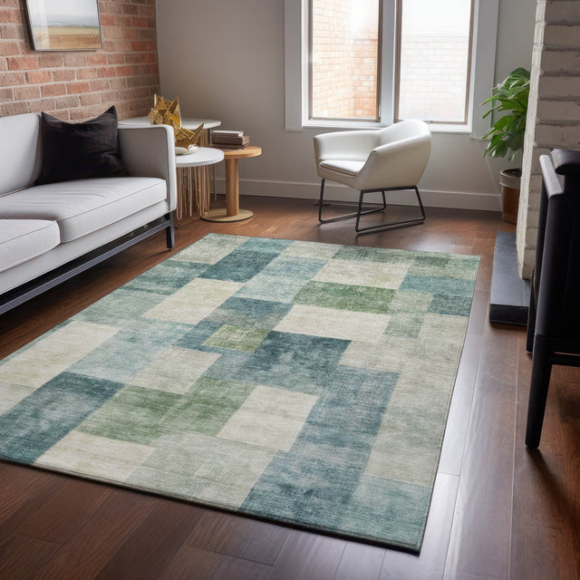 Dalyn Pacifica PA12 Seafoam Rug shown in a room