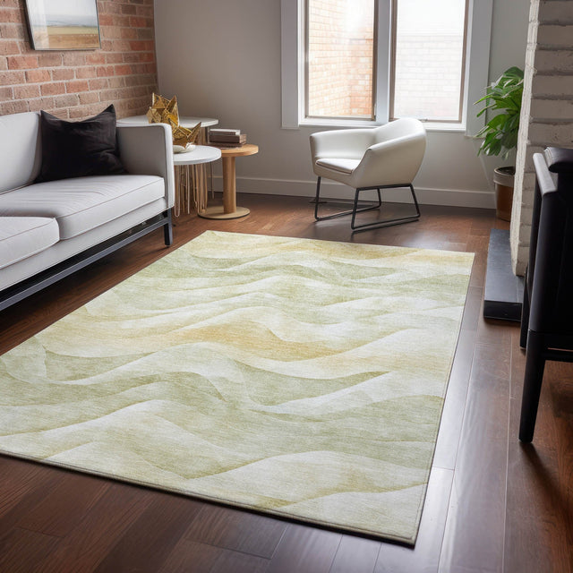 Dalyn Pacifica PA3 Aloe Rug shown in a room