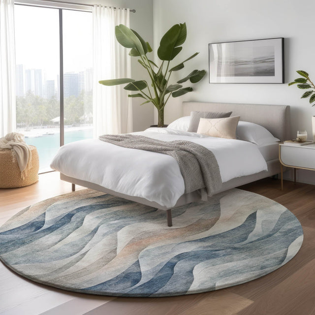 Dalyn Pacifica PA3 Blue Rug shown in a room