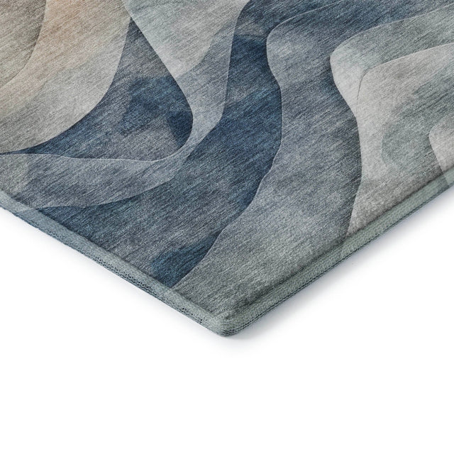 Dalyn Pacifica PA3 Blue Rug corner detail