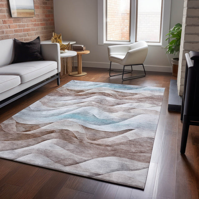 Dalyn Pacifica PA3 Mocha Rug shown in a room