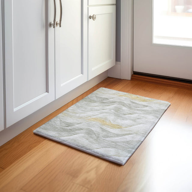 Dalyn Pacifica PA3 Silver Rug shown in a room