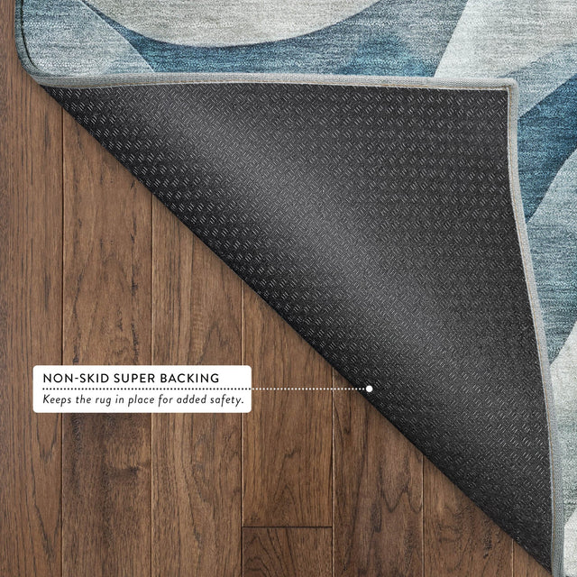Dalyn Pacifica PA3 Teal Rug backing detail