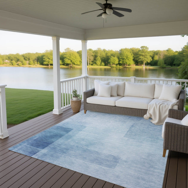 Dalyn Pacifica PA5 Blue Rug outdoor lifestyle image