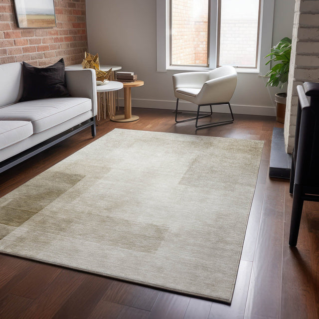 Dalyn Pacifica PA5 Khaki Rug shown in a room