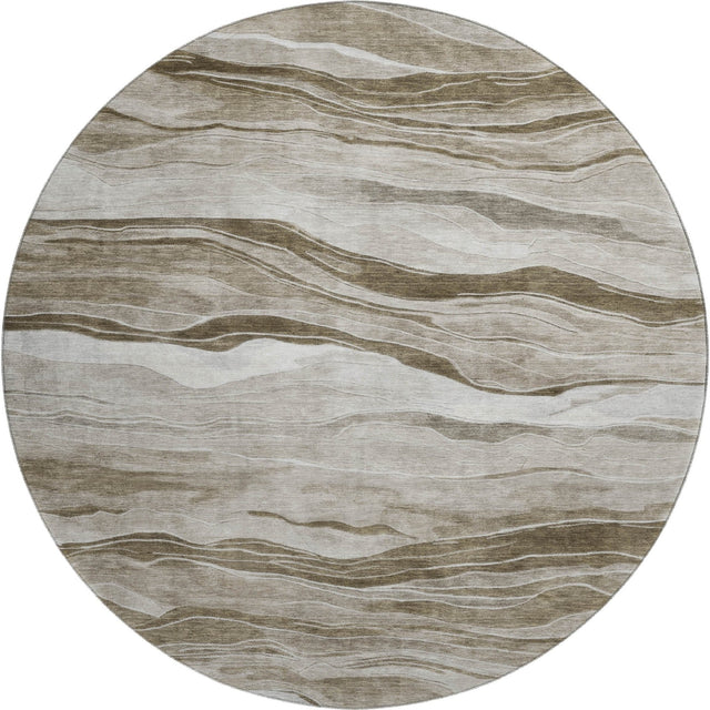 Dalyn Pacifica PA6 Brown Rug round rug