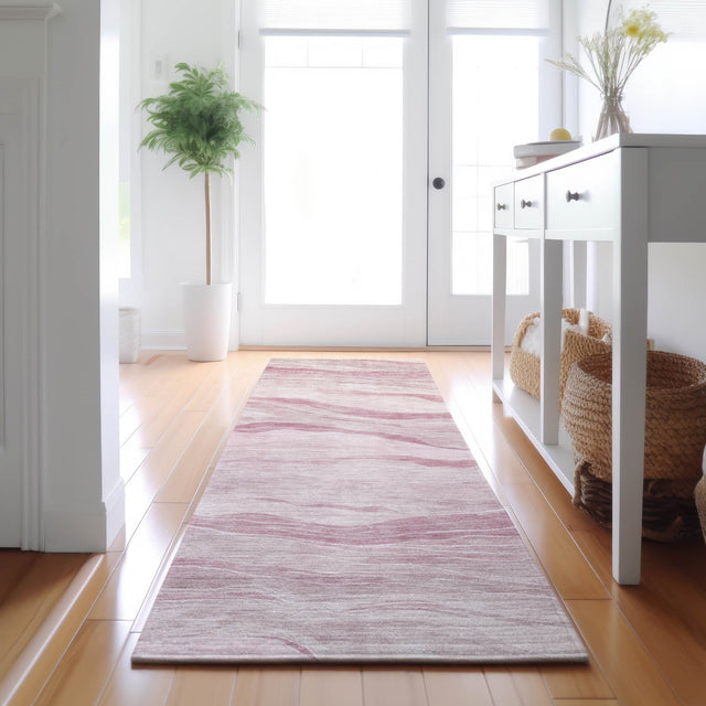 Dalyn Pacifica PA6 Pink Rug shown in a room