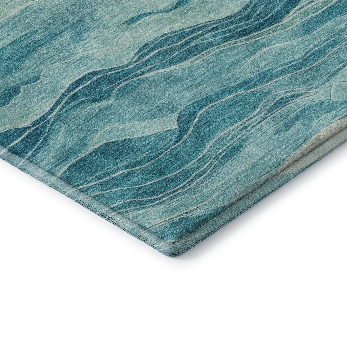 Dalyn Pacifica PA6 Turquoise Rug corner detail
