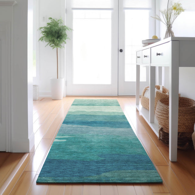 Dalyn Pacifica PA9 Turquoise Rug shown in a room