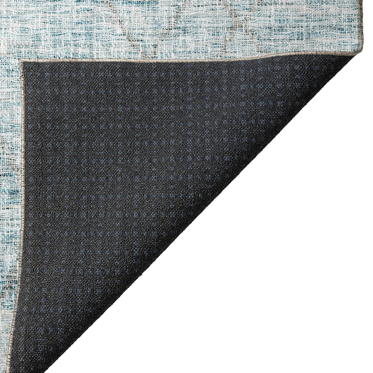 Dalyn Portico PO1 Teal Rug backing detail
