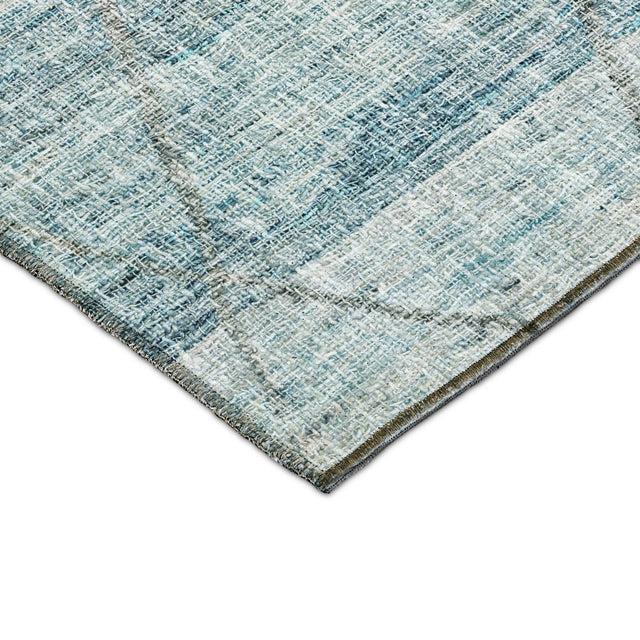 Dalyn Portico PO1 Teal Rug corner detail