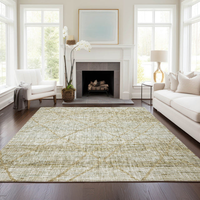 Dalyn Portico PO1 Wheat Rug shown in a room