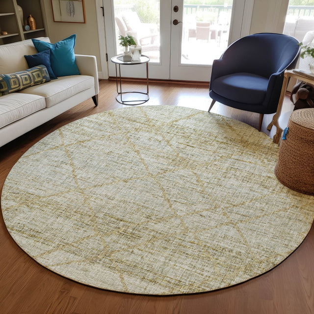 Dalyn Portico PO1 Wheat Rug shown in a room